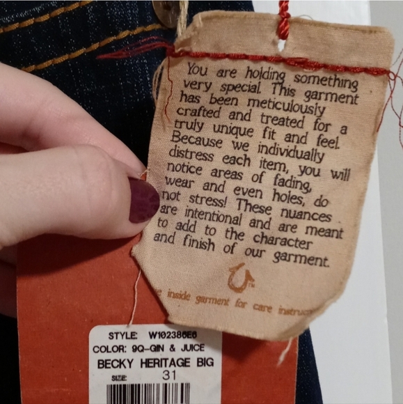 🔴SOLD🔴🆕️ 👖HTF True Religion👖 - Gin & Juice Becky Big T Bootcut Jean - Picture 5 of 16
